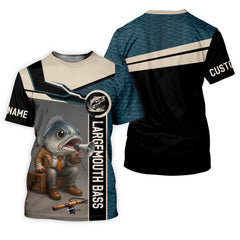 Maxcorners Fish Scale Pattern Largemouth Bass Fishing SPF Shirt, Men Button Down Shirt, Presents For Fishermen