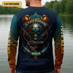 Maxcorners Crazy Fishing SPF Shirt For Men, Marlin Tournament Men Fishing Shirt, Gift For Fisherman