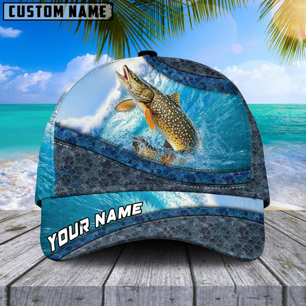 Maxcorners Magic Pike Fishing Customized Name 3D Cap