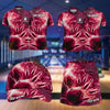 Maxcorners Bowling Ice Wolf Lightning Design Personalized Team Sportswear Set - Polo Shirt, Cap & Skorts