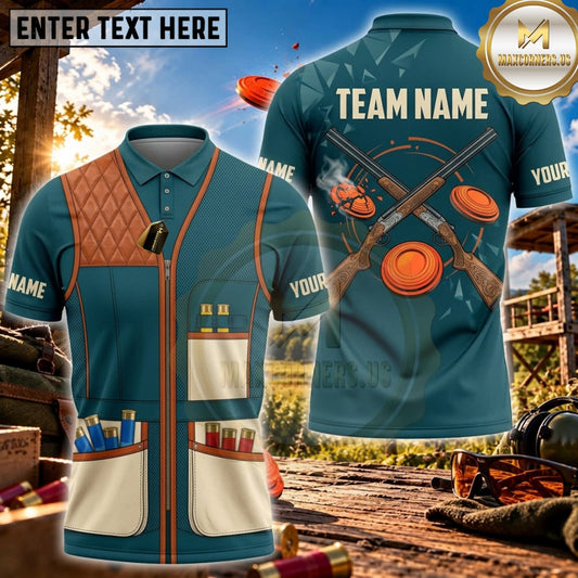 Maxcorners Clay Shooting Shotgun Target Performance Vest Personalized Name 3D Unisex Shirt