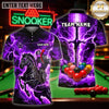 Maxcorners Billiards Wear Mystic Dragon Graphic Multicolor Customized Name 3D Shirt