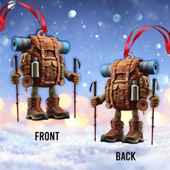 Maxcorners Custom Name Hiking Ornament, Hiking Lover Christmas Decoration453 2D Flat LM2111