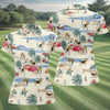 Maxcorners Cute Beagle Beach Vacation Tropical Golf Polo Shirt, Golf Shirts For Women, Women's Golf Apparel LM1507