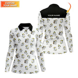 Maxcorners Custom Name Pattern Snoopy Golf Shirt, Peanuts Golf Polos, Golf Gift For Men's, Crazy Golf Shirts