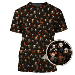 Pattern Golf Shirt For Golfer, Halloween Golf Shirt, Crazy Golf Shirt For Men, Funny Golf Shirt Of Halloween