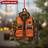 Maxcorners Personalized Hunter Ornament – Custom Camo Jacket Christmas Decoration for Men & Hunters LM0411