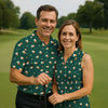 Maxcorners Blue White Orange Confetti Balloons Irish Flag St Patrick's Day Golf Shirt, Women's Golf Tops, Ladies Golf Shirts