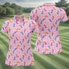 Maxcorners Funny Adult Novelty Pink Pattern Golf Shirt, Ladies Golf Tops, Women’s Golf Apparel LM1507