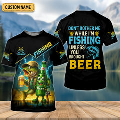 Maxcorners Don't Bother Me While I'm Fishing Unless You Brought Beer Funny Fishing Shirt, SPF Shirt, Fishing Shirts For Men