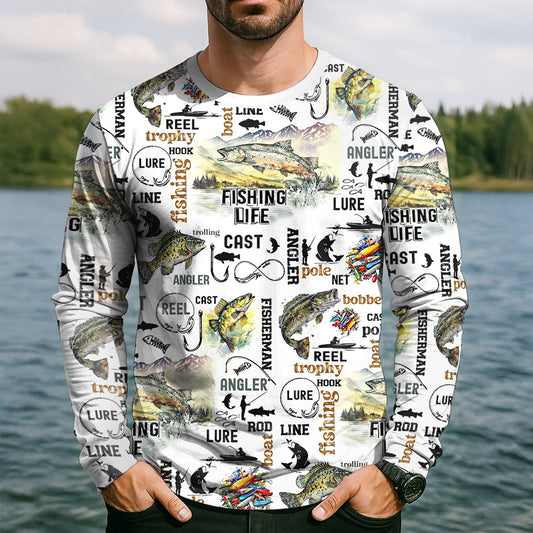 Maxcorners Fishing Life Fishing UPF Shirts, Funny Fishing Shirt, Gift For Fisherman, Fishing Shirts For Men