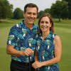 Maxcorners Funny Zombie Hulk Hand Tropical Golf Polo Shirt, Golf Shirts For Women, Women's Golf Apparel LM1507