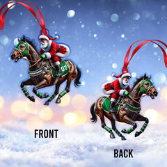 Maxcorners Custom Name and Number Horse Racing Ornament Ornament, Christmas Horse Racing Gift 2D Flat LM2211