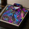 Maxcorners Vibrant Neon Liquid Marble Abstract Golf Shirt, Women’s Golf Tops, Women’s Golf Apparel LM1507
