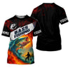 Maxcorners Fire Fishing Hooded UPF Shirt, Fishing Jersey, Long Sleeve Fishing Shirts, Gift For Fisherman