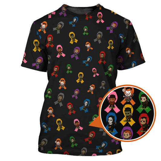Maxcorners Cancer Survivor Shirt For Golfer, Cancer Awareness Shirt, Men's Pattern Golf Shirt