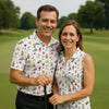 Maxcorners 19th Hole Cocktail Drinks Pattern Golf Shirt, Women’s Golf Polo, Golf Shirts For Women LM1507
