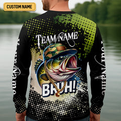 Maxcorners Bass Fishing Shirt, Fishing UPF Shirts, Team Fishing Shirt, SPF Shirt For Men, Fishing Gifts For Men