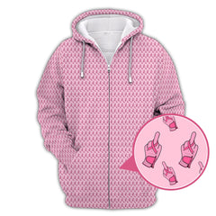 Maxcorners Funny Pattern Golf Shirt, Pink Golf Shirt For Women, Breast Cancer Golf Shirt For Golfer