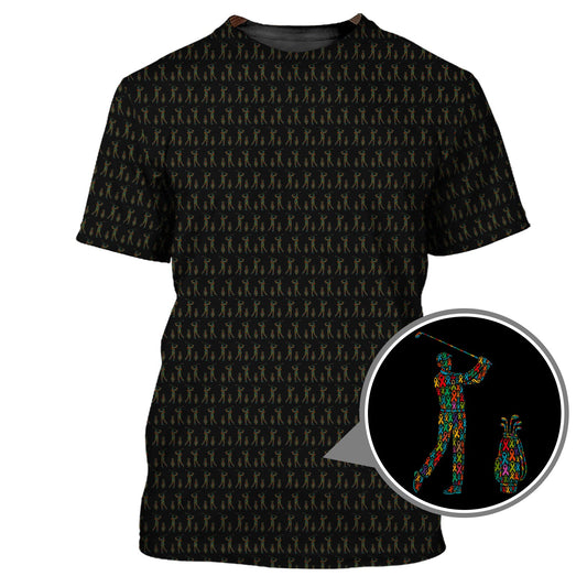 Maxcorners Cancer Survivor Shirt, Golf Gift For Golfer, Cancer Sucks In Every Color Shirt, Crazy Golf Shirt For Men