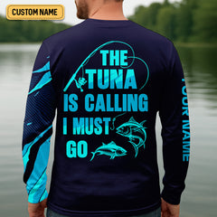 Maxcorners The Tuna Is Calling I Must Go Tuna Fishing SPF Shirt For Men, Fishing Gifts For Men, Fishing Shirts For Men