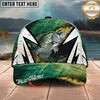 Maxcorners Fishing Cap Underwater Graphic Personalized Name 3D Cap (12 Fish Species)