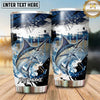 Maxcorners Fishing Tumbler Woodland Lake Reflection Design Personalized Name Tumbler (13 Species)