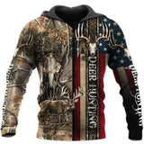 Maxcorners Hunting Master Camouflage 3D Over Printed Hoodie