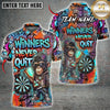 Maxcorners Darts Winners Never Quit Street Art Multiple Options Personalized Name, Team Name 3D Shirt