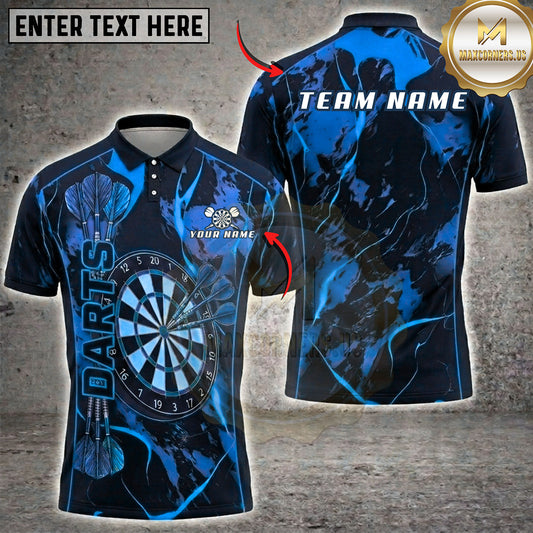 Maxcorners Darts Shadow Splash Dartboard Multiple Options Personalized Name, Team Name 3D Shirt