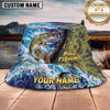 Maxcorners Fishing Ocean Splash Personalized Name 3D Bucket Hat (12 Fish Species)