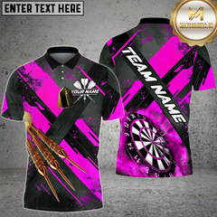 Maxcorners Dart Shirt Modern Strike Pattern Lightning Board Multioptions Personalized Name, Team Name Unisex 3D Shirt (4 Colors)