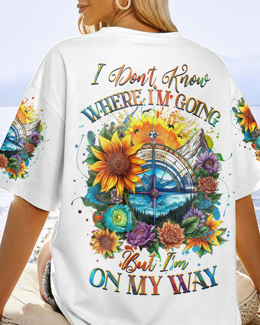 Maxcorners I Don't Know Where I'm Going Compass All Over Print LM2101