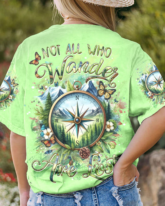 Maxcorners Not All Who Wander Are Lost Compass All Over Print LM2101