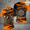 Maxcorners Darts & “Shut Up & Throw” Dartboard Racing Stripe Graphic Multicolor Customized Name, Team Name 3D Shirts