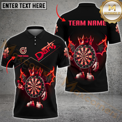 Maxcorners Funny Digital Darts Jersey Multicolor Option Customized Name, Team Name 3D Polo Shirt