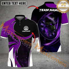 Maxcorners Darts Lightning Panther Mutilcolor Options Personalized Name, Team Name 3D Polo Shirt