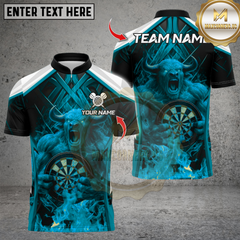 Maxcorners Darts Demon Fire Style Multicolor Customized Name, Team Name 3D Shirts