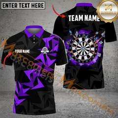 Maxcorners Darts Dartboard Mutilcolor Option Customized Name, Team Name 3D Polo Shirt