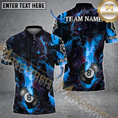 Maxcorners Ball 8 Fiery Wolf Billiard Jersey Multicolor Options Personalized Name, Team Name 3D Shirt