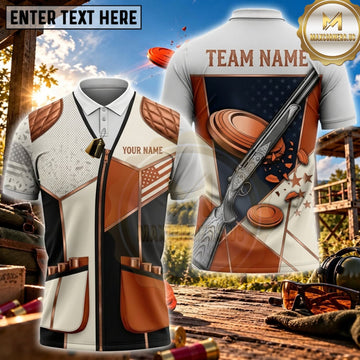 Maxcorners Clay Shooting Modern Shotgun Target Panel Vest Personalized Name 3D Unisex Shirt