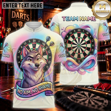 Maxcorners Darts Colorful Astronaut Cosmic Dartboard Personalized Name 3D Unisex Shirt