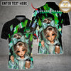 Maxcorners Darts Holographic Hoodie Girl Coffee Lover Style Multicolor Customized Name, Team Name 3D Shirt