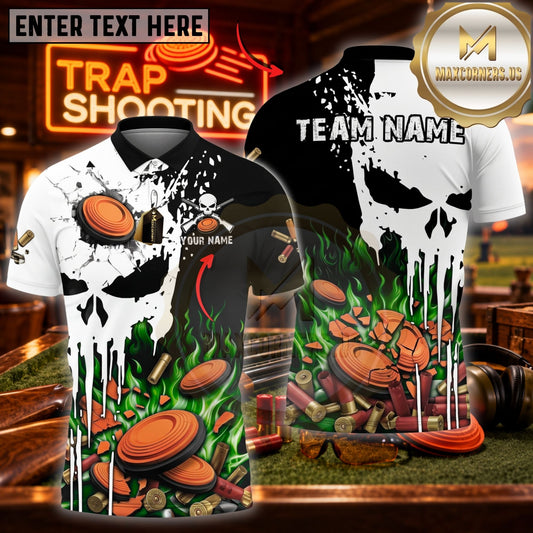 Maxcorners Trap Shooting Eagle & Clay Target Shooting Graphic Multicolor Customized Name, Team Name 3D Shirts