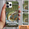 Maxcorners Green Grunge Water Splash Personalized Name Phone Case (13 Fish Species)