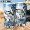 Maxcorners Fishing Tumbler Water Droplet Hook Design Personalized Name Tumbler (13 Species)