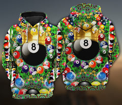 Maxcorners Billiard Warning Pool Shark On Duty 3D All Over Printed Clothes