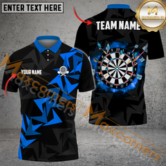 Maxcorners Darts Dartboard Mutilcolor Option Customized Name, Team Name 3D Polo Shirt