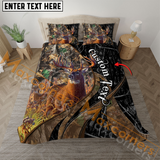 Maxcorners Custom Text Premium Deer Hunting Mutilcolor Option Bedding Set 3D All Over Printed