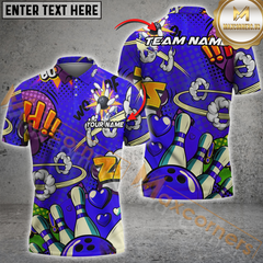 Maxcorners Graffiti Love Bowling Jersey Multicolor Customized Name, Team Name 3D Shirts